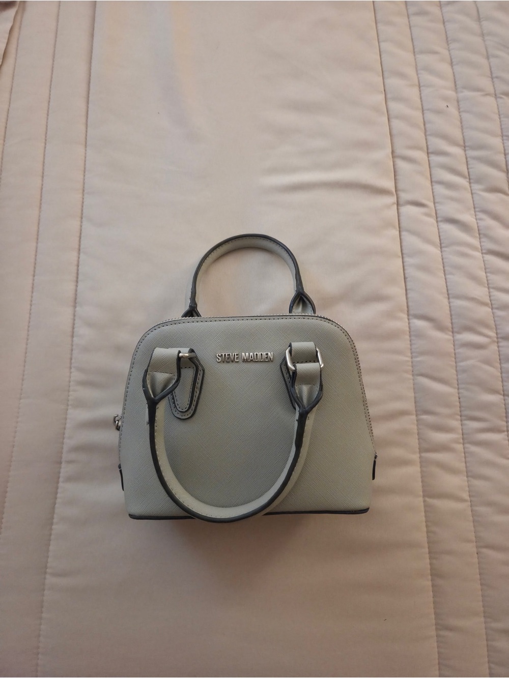 Steve Madden Mini Satchel Crossbody Bag | Gray/Greige | Top Handle